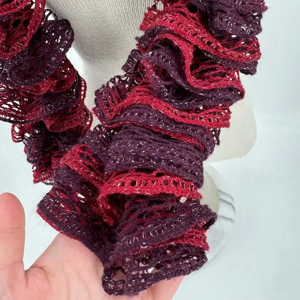 Handmade Purple and red Sashay Scarf